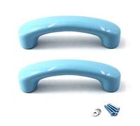 Tiradores de cerámica azul para gabinete, tiradores de cajones, pomos de armario para pomos de cocina, habitación de niños, armarios, caja organizadora de juguetes, estantería