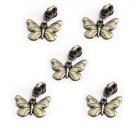 Tiradores de cremallera de mariposa de nailon de 40 mm, n.° 5, for bolsos, chaquetas, carteras, ropa, cremallera de metal extraíble, deslizador de costura(Gold,20pcs)