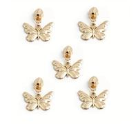 Tiradores de cremallera de mariposa de nailon de 40 mm, n.° 5, for bolsos, chaquetas, carteras, ropa, cremallera de metal extraíble, deslizador de costura(Rose Gold,5pcs)