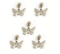 Tiradores de cremallera de mariposa de nailon de 40 mm, n.° 5, for bolsos, chaquetas, carteras, ropa, cremallera de metal extraíble, deslizador de costura(Bronze,20pcs)