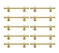 Tiradores de gabinete, 10 piezas Tiradores de gabinete Centro de orificio de 128 mm Manijas de cajón cepillado Hardware de acero inoxidable sólido con tornillos for aparador de cocina Armario y manija