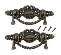 Tiradores de gabinete de bronce antiguo, 2 pomos de aleación retro de 115 | Hechas de aleación de zinc resistente, estas asas de bronce antiguo ofrecen una larga durabilidad para los muebles de tu