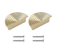 Tiradores de gabinete dorados cepillados, centro de agujero de 2.5 pulgadas, elegantes tiradores planos dorados de aleación de zinc vintage para cajones de cocina, tocador de baño, armarios y armarios