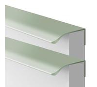 Tiradores de Gabinete Verdes 2 Manijas para Puertas de Muebles Tiradores Invisibles para Armarios de Cocina Tirador Largas para Cajones de Aluminio, con Tornillos (Length 200mm)