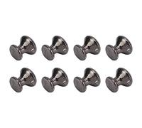 Tiradores de Manijas de Cabeza Redonda Mini de Estilo Simple, Perillas de Manija de Casa de Muñecas de Metal a Escala 1:12, Ampliamente Utilizado para Cajones, Estanterías, a Prueba de (BLACK)