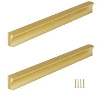 Tiradores de Muebles Dorados Vintage, 2 Piezas Tiradores Cocina Sólido Latón | Cepillado, Tirador para Cajones Distancia del Agujero: 32-850mm Tirador Puertas Tiradore Armarios Gabinete 672mm/26.5in