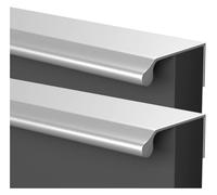 Tiradores de muebles ocultos Manijas de cocina plateadas Manijas de puerta de armario ocultas 2 piezas manijas para cajones de gabinete, para baño, dormitorio, armarios, muebles, aleación de aluminio