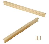 Tiradores de Muebles Vintage Dorados, 2 Piezas Tiradores Cocina Sólido Latón | Cepillado, Tirador para Cajones Distancia del Agujero: 32-850mm Tirador Puertas Tiradore Armarios Gabinete 850mm/33.5in