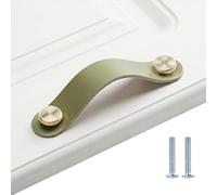 Tiradores de piel para muebles, distancia entre orificios de 9,6 cm, tiradores para cajones, tiradores de muebles hechos a mano, tiradores de cuero, tiradores para armarios
