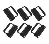 Tiradores de puerta de hierro con resorte, resistentes al óxido, ahorro de espacio, fácil montaje para interiores y exteriores, paquete de 6 cajas de herramientas con asa