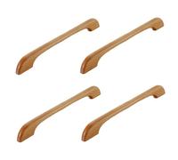 Tiradores de puerta de madera, diseño de tronco de puente plano, madera maciza de haya, estilo chino, manijas de cajón de armario