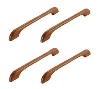 Tiradores de puerta de madera, diseño de tronco de puente plano, madera maciza de haya, estilo chino, manijas de cajón de armario