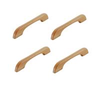 Tiradores de puerta de madera, diseño de tronco de puente plano, madera maciza de haya, estilo chino, manijas de cajón de armario