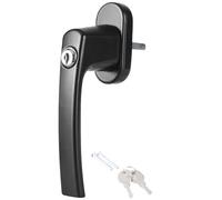 Tiradores de ventana de acero inoxidable con cerradura y tornillos, agarre antirrobo, manija de puerta de balcón duradera con tornillos