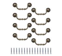 Tiradores decorativos de aleación de zinc para cajones de gabinetes, muebles antiguos, decoración de puerta de gabinete de aleación de zinc, 8 unidades