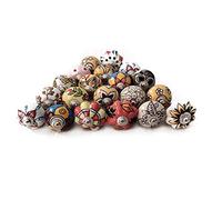 Tiradores decorativos Forma redonda Pomo de cerámica pintado a mano Tirador del gabinete SURTIDO 20 piezas