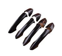 Tiradores Exteriores Coche Compatible Con Benz Para Clase C W204 2008 2009 2010-2013 Textura Fibra Carbono Negra Juego Tapas Embellecedoras LHD Cubierta Manija Puerta Exterior Coche