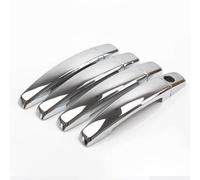 Tiradores exteriores coche Compatible Con Chevy Para Camaro 2006 2007 2008 2009 2010 2011 2012 2013 ABS Fibra Carbono Plateada Cubierta Manija Puerta Auto(Silver)