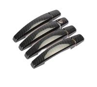 Tiradores exteriores coche Compatible Con Chevy Para Camaro 2006 2007 2008 2009 2010 2011 2012 2013 ABS Fibra Carbono Plateada Cubierta Manija Puerta Auto(Carbon fiber)