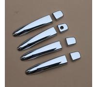 Tiradores exteriores coche Compatible Con Nissan Para Versa Para Tiida 2019 2020 2021 2022 Cierre ABS Negro Brillante Cubierta Exterior Manija Puerta(Silver no button)