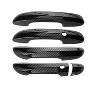 Tiradores exteriores Compatible Con MG4 Para EV 2022 2023 2024 Cubierta Manija Puerta Coche Fibra Carbono Pegatina Molduras Exteriores Reemplazo De Manija Coche Carcasa Decorativa(Carbon fiber)