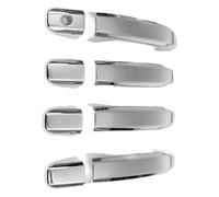 Tiradores Exteriores De Coche Compatible Con Chevy Para Silverado 1500 2500 3500 2014 2015 2016 2017 2018 2019 Cubiertas Manija De Puerta Exterior De Coche(Chrome)