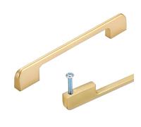 Tiradores Muebles Modernos 224 mm Espacio de Agujero,Tiradores Cajones Aluminio Sólido | Superficie Anodizada Manijas de Proa Longitud: 110 - 1000 mm 2pcs Tiradores de Puerta Dorado 224mm/8.8in
