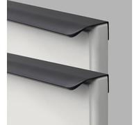 Tiradores Muebles Negros, 2 Piezas Tiradores Cocina Ocultos Aleación de Aluminio | Anodizado, Tirador Armarios Distancia Agujero: 64-1140mm Tirador de Puerta Manijas de Cajones Gabinete 1140mm/44.9in