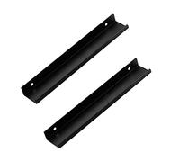 Tiradores ocultos para puertas, Tiradores ocultos negros, perilla de puerta invisible for armario, cocina, 2 piezas(Hole distance 1060mm)