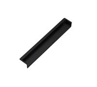 Tiradores Ocultos Zapatero con mango oscuro, puerta móvil integrada, armario, hebilla for, cajón Invisible de mano, Simple moderno para muebles(Black 200mm)