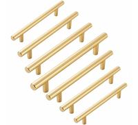 Tiradores Para Armarios Oro,Mango De Cajón De Aluminio,Tiradores De Muebles Centro De Agujero De 96/128/160/192/224/256/320mm,Manija De Armario En T,Fáciles De Instalar,Quantities:6-holecenters:320mm