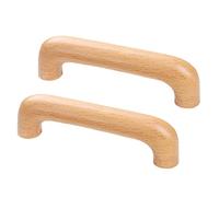Tiradores para armarios, Pomos de puerta armario, 2 piezas, mango madera, pomos gabinete sólidos, en forma arco, for, cajón, cómoda, manija puerta/agujero