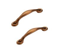 Tiradores para Cajones Antiguos, 2 Pcs Tiradores de Armarios Sólido de Aleación de Zinc | Galvanoplastia, Color: Bronce, Tiradores para Mueble Distancia del Agujero de 96mm Tiradores Cocina 96mm/3.8in