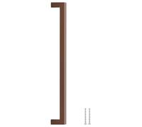 Tiradores para muebles de bronce, 320 mm, 5 unidades, de acero inoxidable | Acero inoxidable, tornillo cortable, 45 mm, paneles 12-36 mm, tubo cuadrado, 10 tornillos incluidos