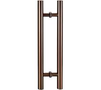 Tiradores para puertas de baño, Manijas de puerta interiores y exteriores for puertas corredizas vidrio, barra manija entrada dos caras, redonda, manijas ducha baño(Rose Gold,60cm(23 5/8")*36cm)