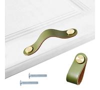 Tiradores piel de Muebles, 2 piezas Tiradores de piel para Muebles,de Cuero Más grueso, para Armarios de Cocina