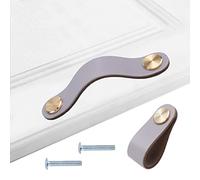 Tiradores piel de Muebles, 4 piezas Tiradores de piel para Muebles,de Cuero Más grueso, para Armarios de Cocina