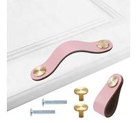 Tiradores piel de Muebles, 4 piezas Tiradores de piel para Muebles,de Cuero Más grueso, para Armarios de Cocina