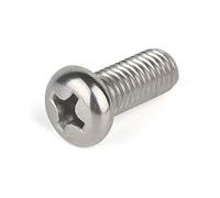 Tirafondos 10pcs M4 A2 304 Cruz redonda de acero inoxidable Cruz tornillo de cabeza del perno Longitud 3-100mm Tornillos del grifo (Color : 12mm, Size : M4 10pcs)