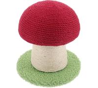 Tiragraffi per Gatti a Forma di fungo Rosso con Palo verticale Sisal giocattolo interattivo multifunzionale per proteggere i vostri mobili e favorisce abitudini di raschiatura, tagliere in sisal per