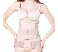 Tirain 3 en 1 Fajas Postparto Cómodo Faja Cinturon Postparto Cesarea con Velcro Elástica Vientre/Cintura /Pelvis Cinturón para la Recuperación Postpartum Support Belt Para Mujer y Maternidad