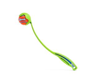 ¡Tírala! Lanzador de pelotas deportivo para perros, de juguete, con pelota de tenis pequeña, 36 cm