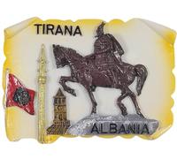 Tirana Albania - Imán para nevera, recuerdo de viaje, cocina, nevera, decoración pintada a mano, resina artesanal