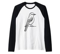 Tirano Arte Lineal Ornitólogo Camiseta Manga Raglan