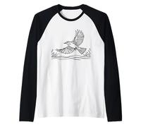 Tirano Arte Lineal Ornitólogo Camiseta Manga Raglan