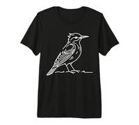 Tirano Arte Lineal Ornitólogo Camiseta Premium