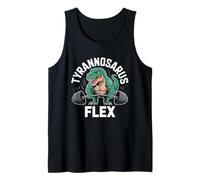 Tiranosaurio Flex Halterofilia Diversión Camiseta sin Mangas
