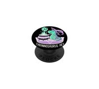Tiranosaurio Hexagonal Dinosaurio Bruja Halloween Lindo Arte EduEly PopSockets PopGrip Adhesivo