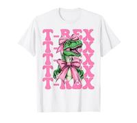 Tiranosaurio Rex T-Rex Dinosaurio niña mamá Coqueta Arco Camiseta