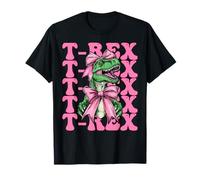 Tiranosaurio Rex T-Rex Dinosaurio niña mamá Coqueta Arco Camiseta